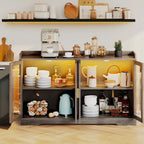 55 Buffet Cabinet with LED Lights and Acrylic Doors