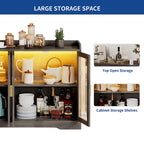 55 Buffet Cabinet with LED Lights and Acrylic Doors