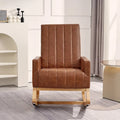 Grey Teddy Velvet Rocking Chair with Adjustable Back & Footrest, 1-Person